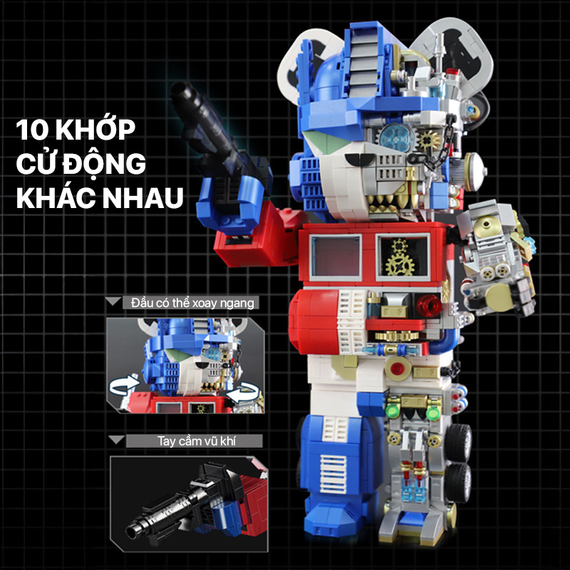 Mô hình lắp ghép - Bear Robot - Optimus Prime 188003 2 mo hinh lap ghep bear robot optimus prime 02